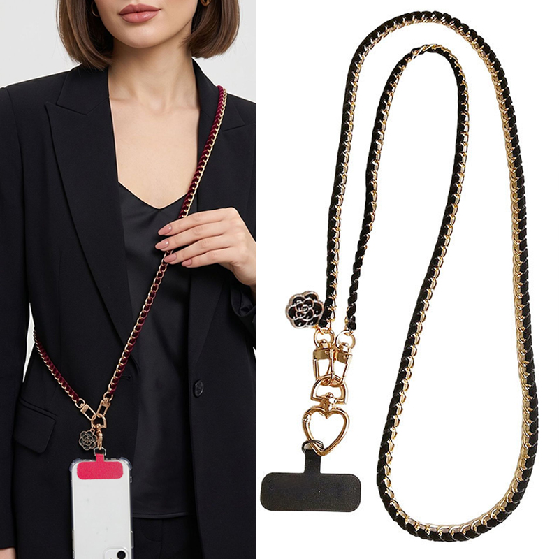 Crossbody Lanyard Neck Strap Case - Crossbody Universal Chain Camellia Mobile Phone