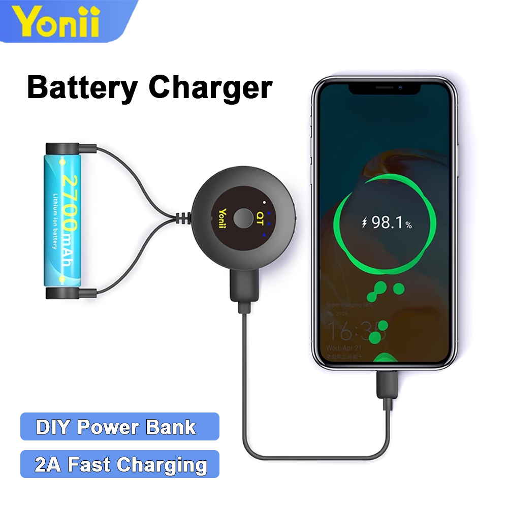 Power Banks - Yonii Li-ion Battery Charger For 18650/20700/21700/26650