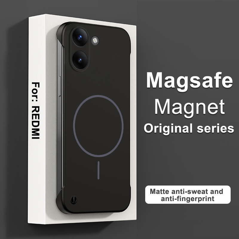 Ultra Thin Frameless Phone Cover - Magnetic Frameless Phone Case For Redmi