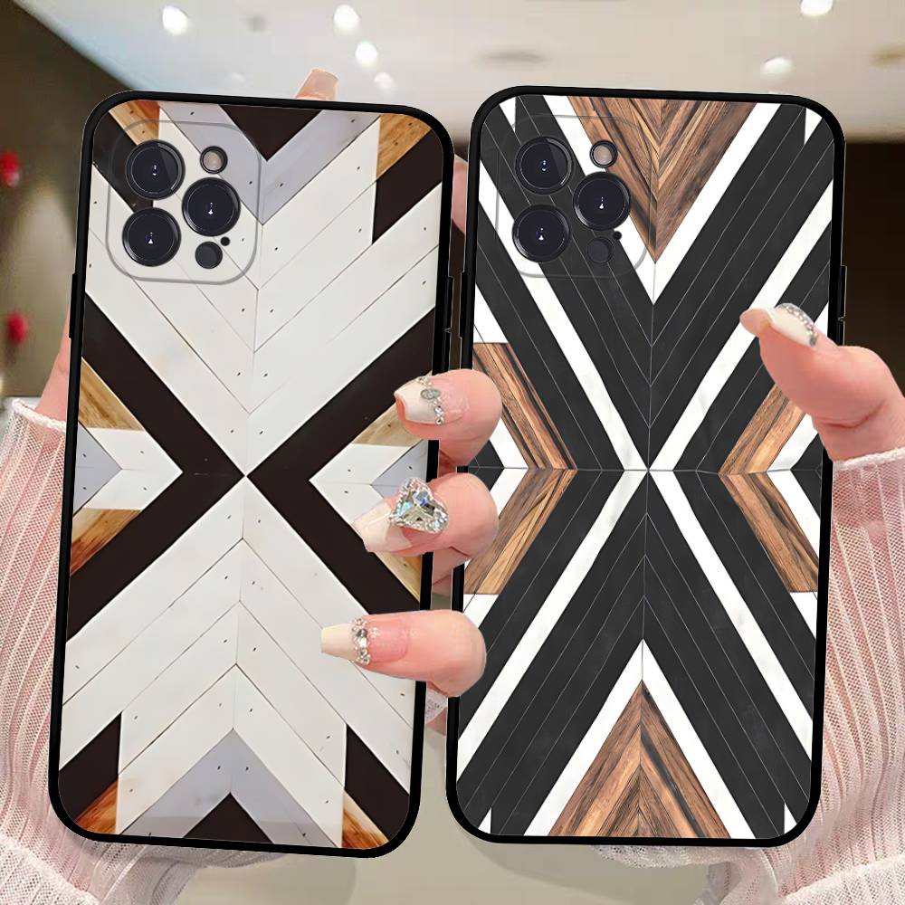 Vintage Wood Grain Geometry Pa - Vintage Floral Pattern Soft Case 评论和价格
