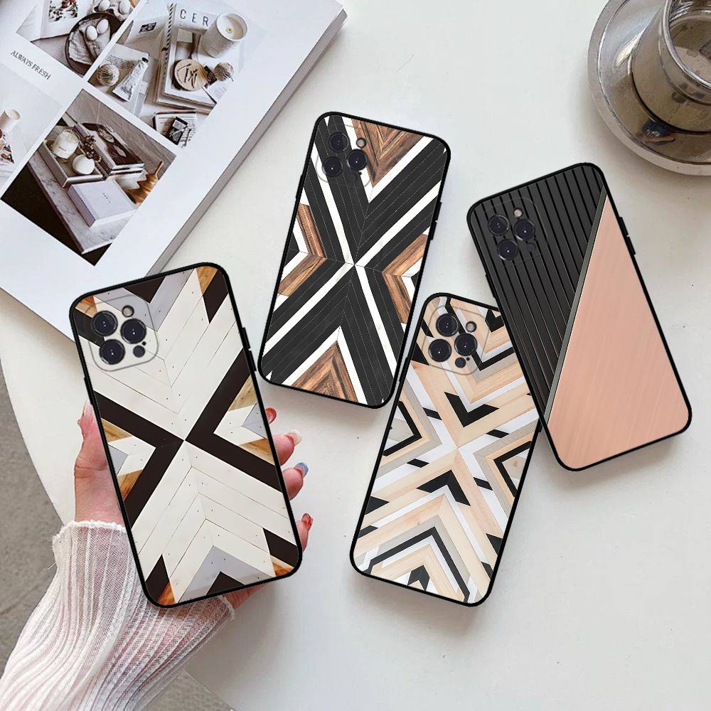 Vintage Wood Grain Geometry Pa - Vintage Floral Pattern Soft Case 评论和价格