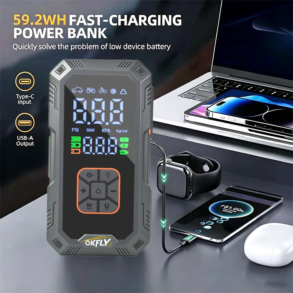 4 IN 1 Car Jump Starter 8000A  - Power Banks 评论和价格