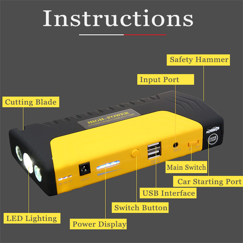 Portable 12V Car Jump Starter  - Power Banks 评论和价格