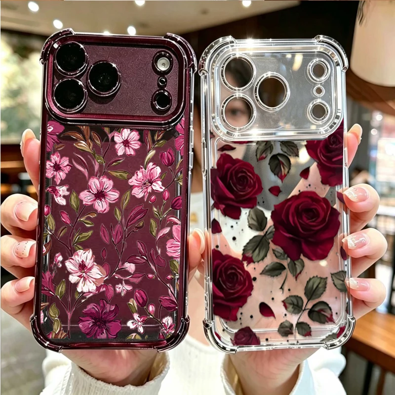 Vintage Red Floral Flowers Pat - Vintage Floral Pattern Soft Case 评论和价格