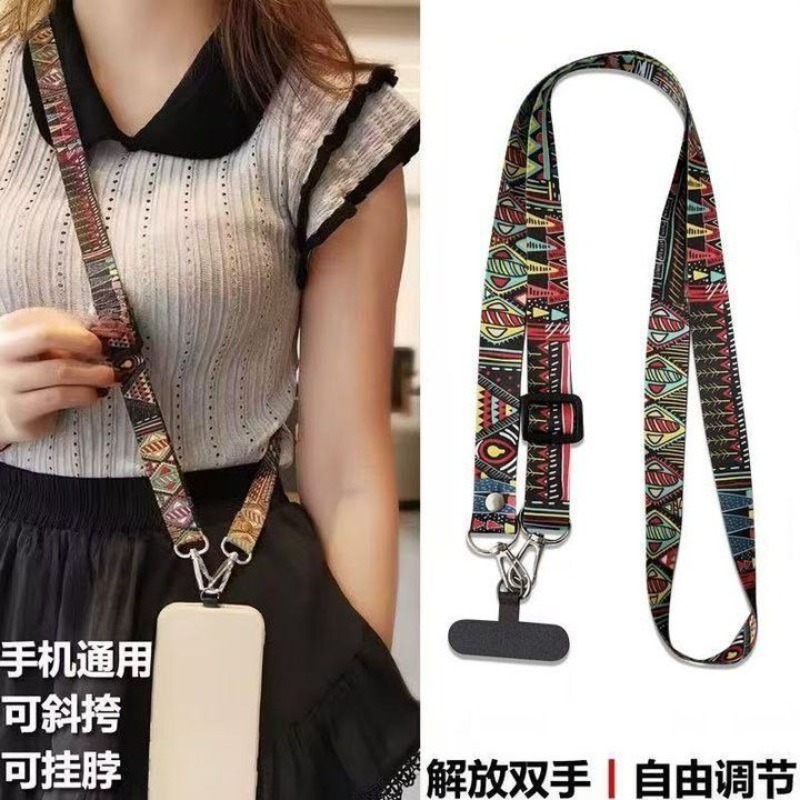 Cute Ethnic‑Style Phone Lanyar - Crossbody Lanyard Neck Strap Case 评论和价格