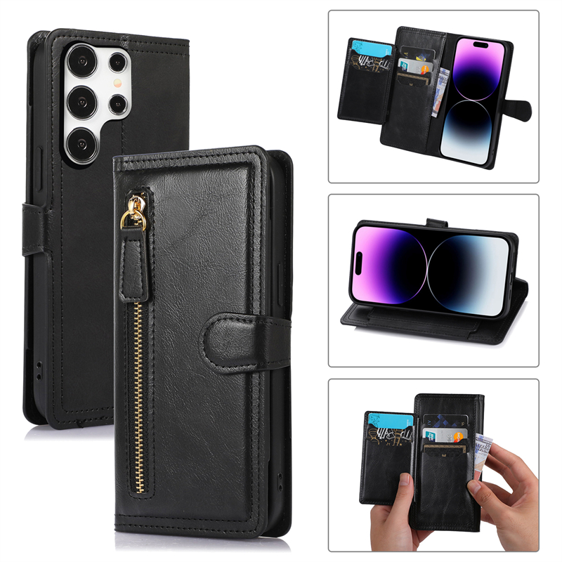 Zipper Flip Leather Wallet Car - Leather Wallet Card Holder Phone Cover 评论和价格